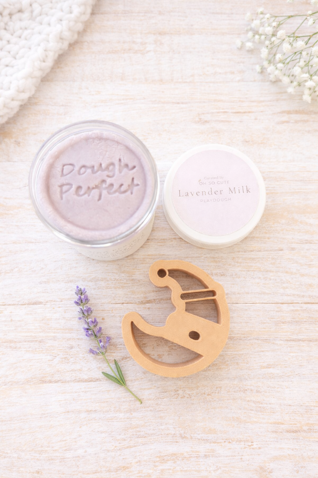 Lavender Milk Play Dough & Sleeping Moon Cutter (Curated Edition)