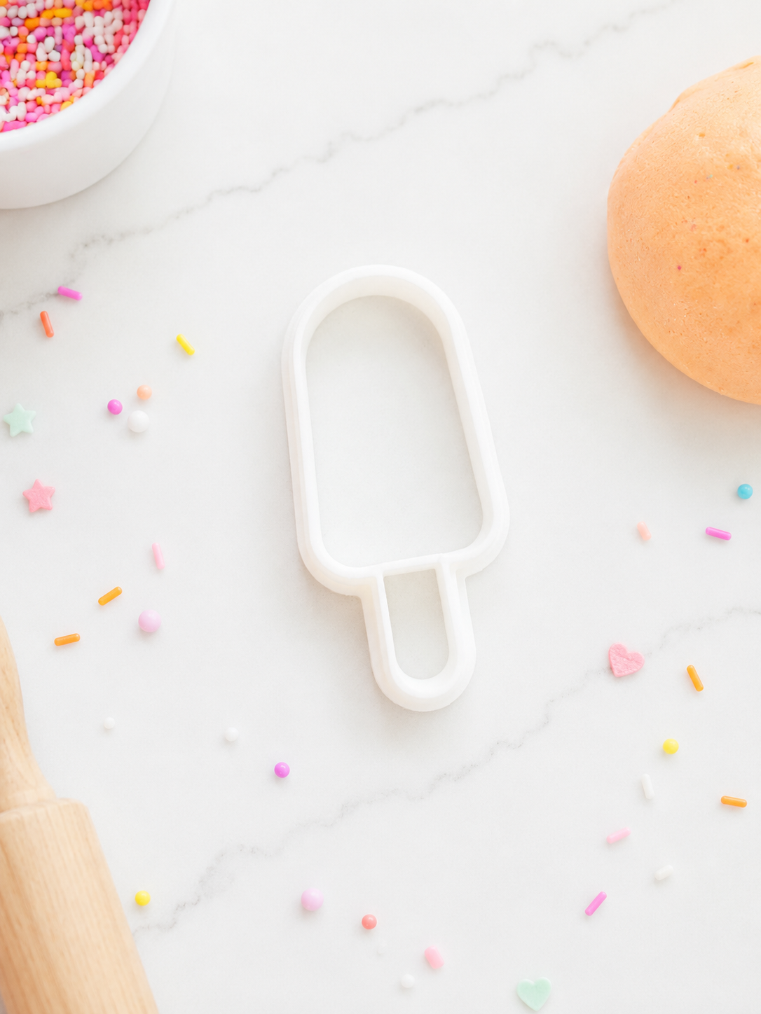 Creamsicle Playdough and Popsicle Cutter