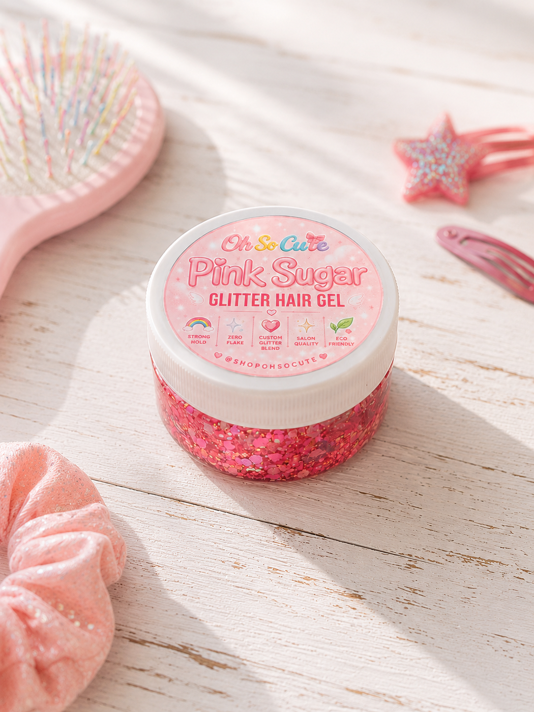 Glitter Hair Gel - Pink Sugar
