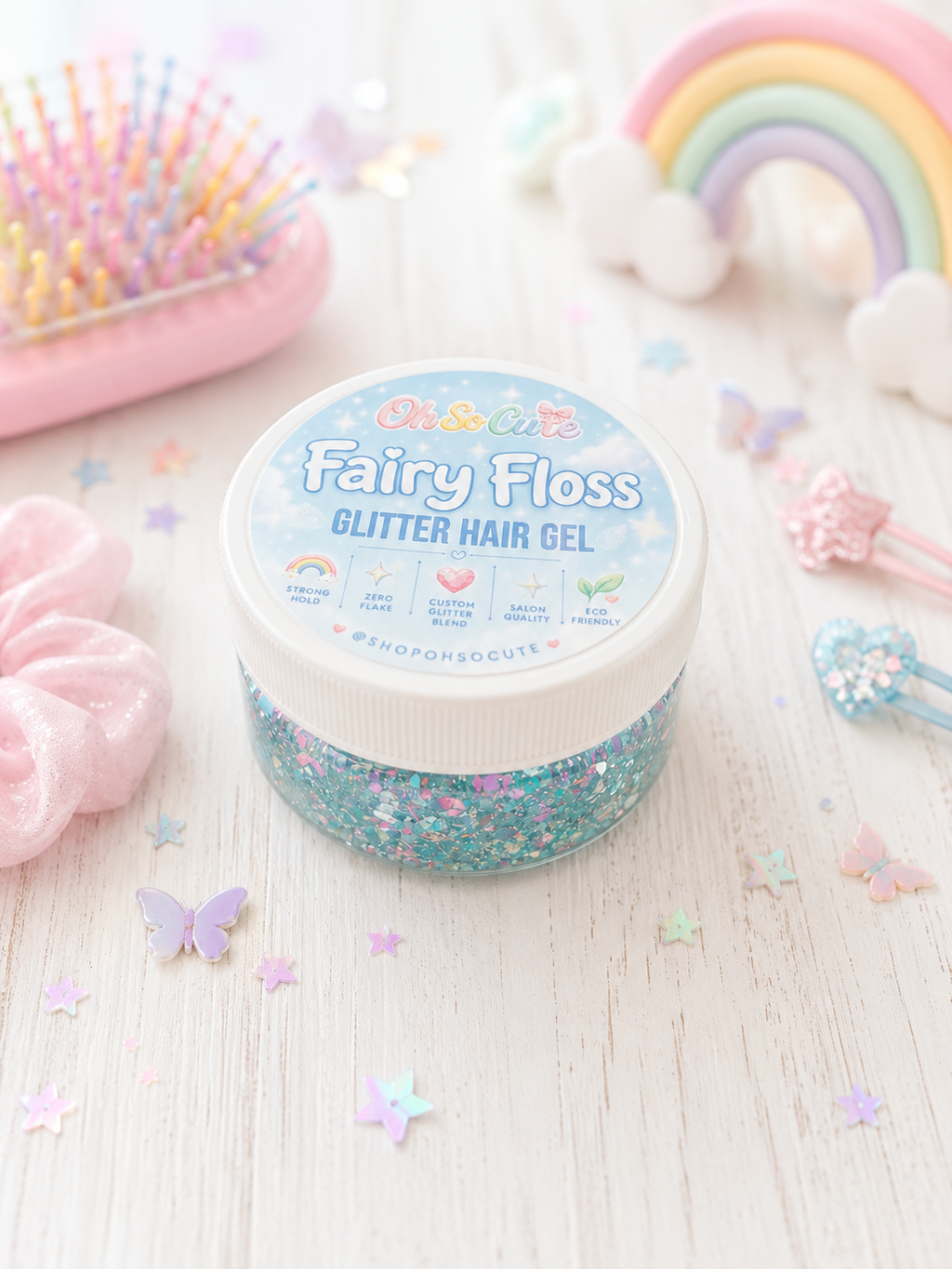 Glitter Hair Gel - Fairy Floss