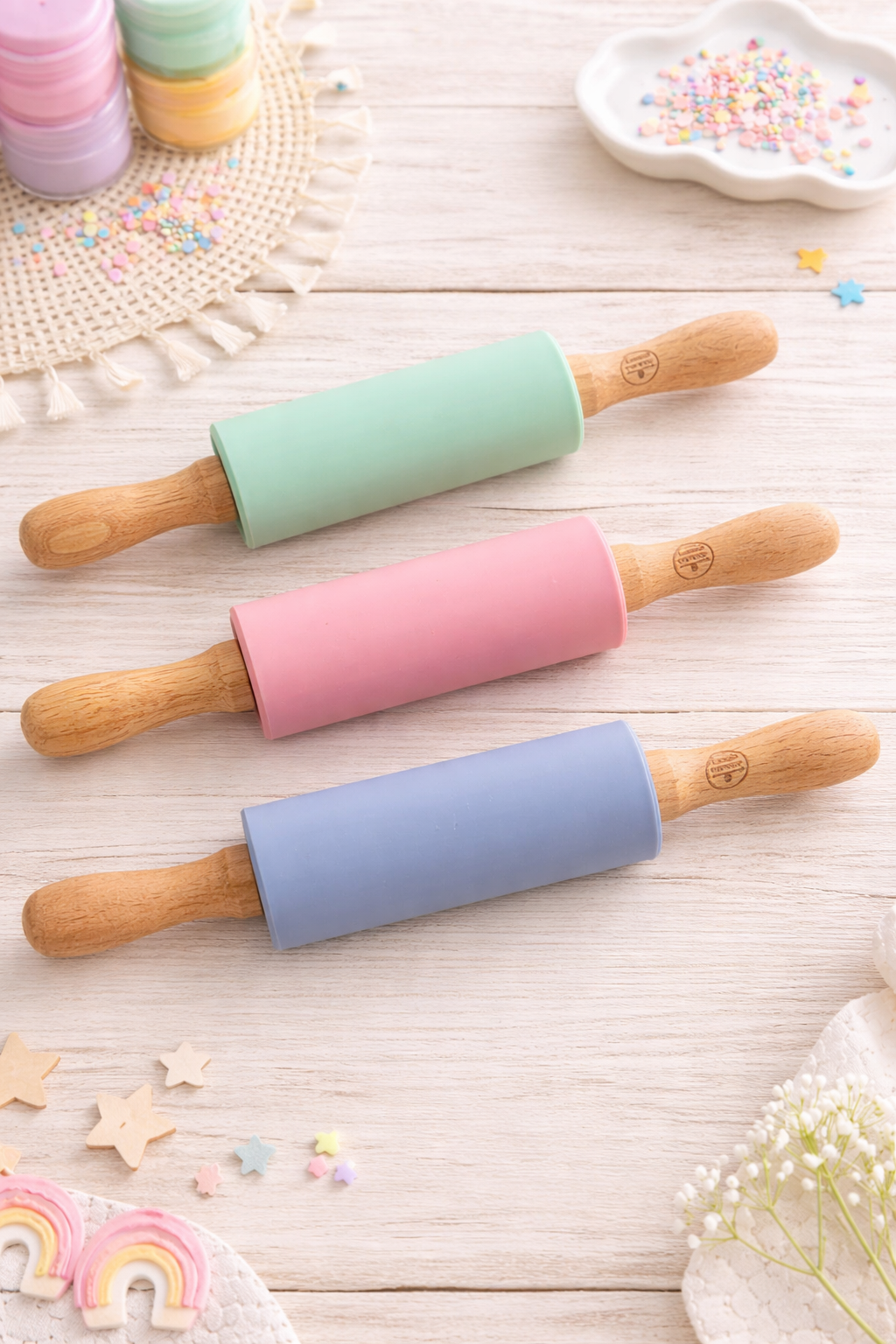 The Little Moments Play Dough Kit with Rolling Pin